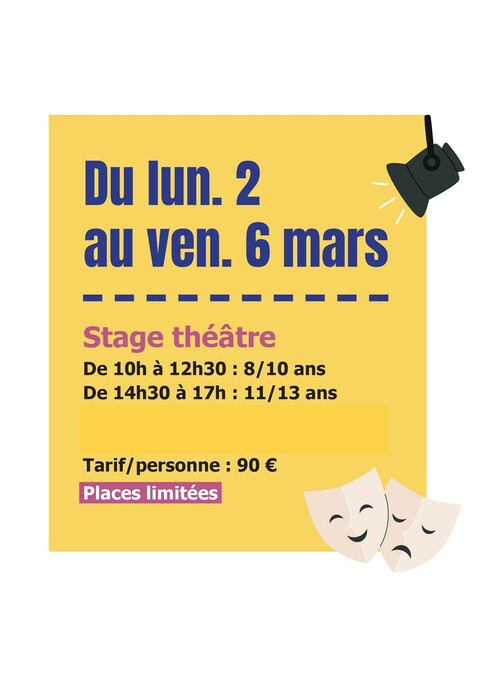 Stages Théâtre Hiver 2026
