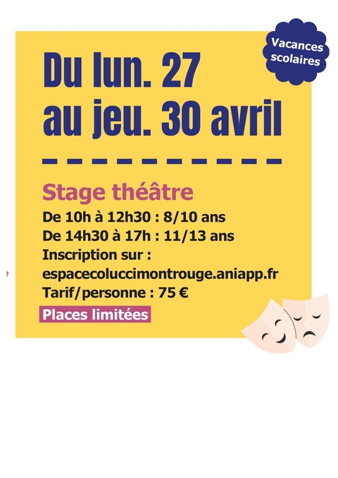 Stages Théâtre Printemps 2026