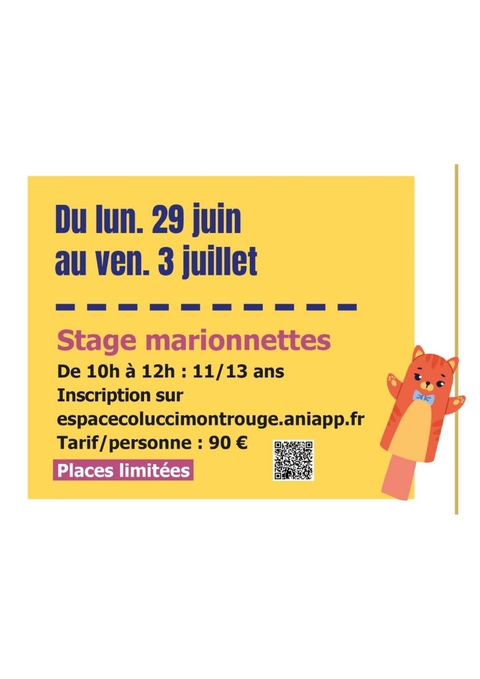 Stages Marionnettes Été 2026