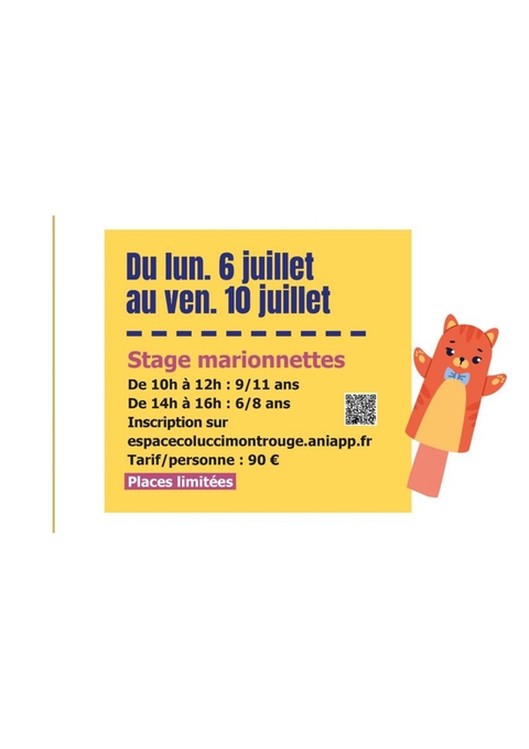 Stages Marionnettes Enfants Été 2026